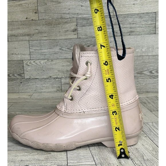 Sperry Girls Saltwater Duck Boots, Blush, Big Kids 3M Pink Side Zipper Rubber‎ - Picture 7 of 8